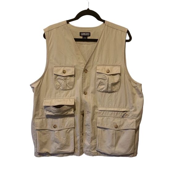 Lands' End Men's Photographers Vest, 100% Cotton, Size Large - Picture 4 of 5